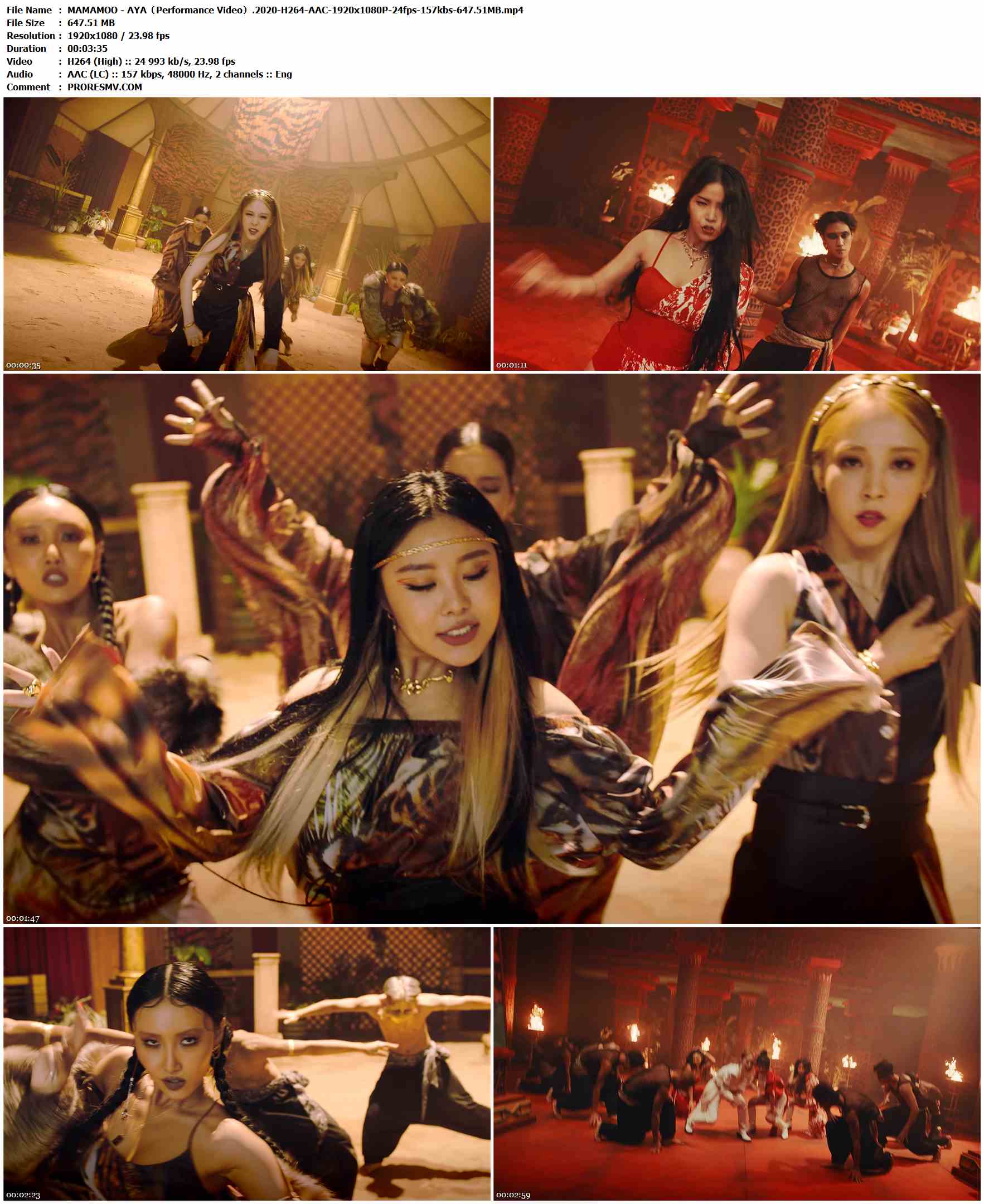 MAMAMOO - AYA（Performance Video）.2020-H264-AAC-1920x1080P-24fps-157kbs-647.51MB官方MV_高清MV